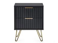 Julian Bowen Julian Bowen Murano Black and Gold 2 Drawer Lamp Table