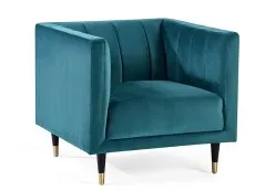 Julian Bowen Julian Bowen Salma Teal Velvet Chair