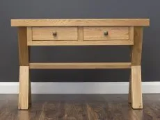 Honey B Honey B X Range 2 Drawer Oak Wooden Console Table (Assembled)