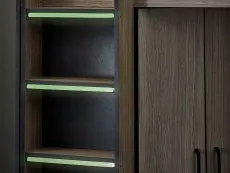 Julian Bowen Julian Bowen Hercules Woodgrain and Anthracite High Sleeper Bed Frame