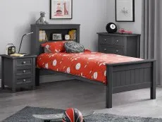 Julian Bowen Julian Bowen Maine Bookcase Anthracite Wooden Bed Frame