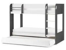 Julian Bowen Julian Bowen Mars 3ft Single Charcoal and White Wooden Bunk and Underbed Frame