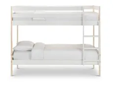 Julian Bowen Julian Bowen Nova White and Pine Wooden Bunk Bed Frame
