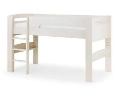 Julian Bowen Julian Bowen Pluto White Wooden Mid Sleeper Bed Frame