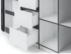 Julian Bowen Julian Bowen Saturn Charcoal and White Mid Sleeper Bed Frame