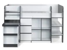 Julian Bowen Julian Bowen Saturn Charcoal and White Mid Sleeper Bed Frame
