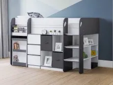 Julian Bowen Julian Bowen Saturn Charcoal and White Mid Sleeper Bed Frame