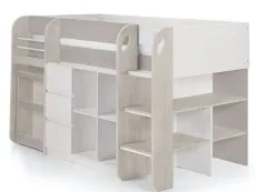 Julian Bowen Julian Bowen Saturn Taupe and White Mid Sleeper Bed Frame