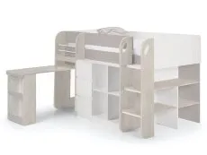 Julian Bowen Julian Bowen Saturn Taupe and White Mid Sleeper Bed Frame