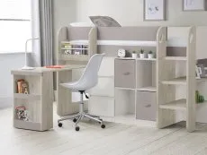 Julian Bowen Julian Bowen Saturn Taupe and White Mid Sleeper Bed Frame