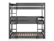 Julian Bowen Trio 3ft Anthracite Triple Wooden Bunk Bed Frame