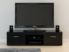 Birlea Furniture & Beds Birlea Edgeware Black High Gloss TV Unit