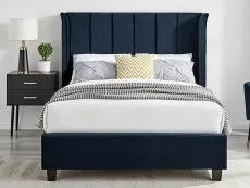 Limelight  Limelight Polaris 5ft King Size Navy Blue Fabric Bed Frame