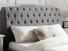 Limelight Limelight Flora Dark Grey Fabric Ottoman Bed Frame