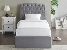 Limelight  Limelight Rosa 3ft Single Light Grey Fabric Ottoman Bed Frame