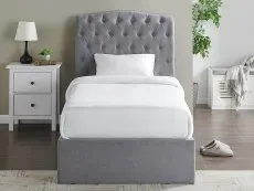 Limelight Limelight Flora Light Grey Fabric Ottoman Bed Frame