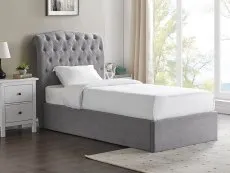 Limelight  Limelight Rosa 3ft Single Light Grey Fabric Ottoman Bed Frame