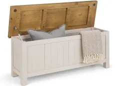 Julian Bowen Julian Bowen Aspen Reclaimed Pine and Grey Ottoman Storage Bench (Assembled)