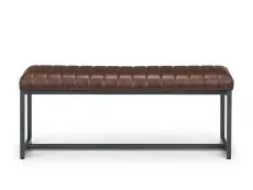 Julian Bowen Julian Bowen Brooklyn 121cm Brown Faux Leather Dining Bench