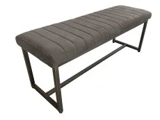 Julian Bowen Julian Bowen Brooklyn 121cm Charcoal Grey Faux Suede Dining Bench