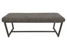 Julian Bowen Julian Bowen Brooklyn 121cm Charcoal Grey Faux Suede Dining Bench