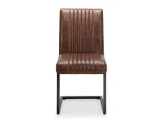 Julian Bowen Julian Bowen Brooklyn Set of 2 Brown Faux Leather Dining Chairs