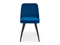 Julian Bowen Julian Bowen Burgess Set of 2 Blue Velvet Dining Chairs