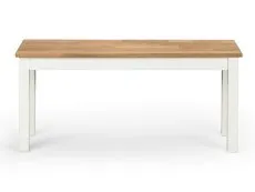 Julian Bowen Coxmoor 101cm Ivory and Oak Dining Bench