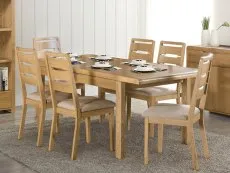 Julian Bowen Julian Bowen Curve 150cm Oak Extending Dining Table