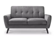 Julian Bowen Julian Bowen Monza Grey Velvet 2 Seater Sofa