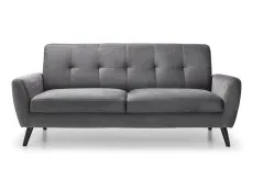 Julian Bowen Julian Bowen Monza Grey Velvet 3 Seater Sofa