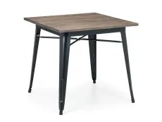 Julian Bowen Julian Bowen Grafton 80cm Mocha Elm and Black Dining Table