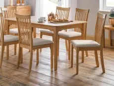 Julian Bowen Julian Bowen Ibsen Set of 2 Oak Dining Chairs