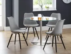 Julian Bowen Julian Bowen Kari Set of 2 Grey Dining Chairs