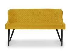 Julian Bowen Julian Bowen Luxe 143cm Mustard Velvet Dining Bench