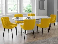 Julian Bowen Julian Bowen Luxe Set of 2 Mustard Velvet Dining Chairs