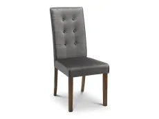 Julian Bowen Julian Bowen Madrid Set of 2 Grey Velvet Dining Chairs