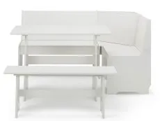 Julian Bowen Julian Bowen Newport 109cm Surf White Corner Dining Set