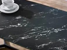 Julian Bowen Julian Bowen Olympus 160cm Black Marble Effect Dining Table