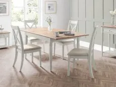 Julian Bowen Julian Bowen Provence 150cm Grey and Oak Extending Dining Table