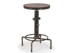 Julian Bowen Julian Bowen Rockport 66cm Rustic Elm and Copper Bar Table