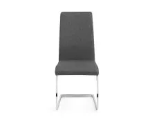 Julian Bowen Roma Set of 2 Grey Fabric and Chrome Dining Chair