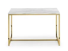 Julian Bowen Julian Bowen Scala 120cm Marble Effect and Gold Dining Table