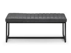 Julian Bowen Julian Bowen Soho 121cm Black Faux Leather Dining Bench