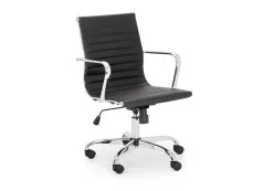 Julian Bowen Julian Bowen Gio Black Faux Leather and Chrome Office Chair