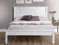 Limelight Taurus 5ft King Size White Wooden Bed Frame (Low Footend)