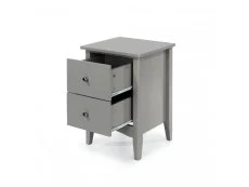 Core Products Clearance - Core Como Light Grey 2 Drawer Bedside Cabinet