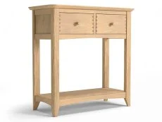 Archers Clearance - Archers Oslo 2 Drawer Light Oak Wooden Console Table