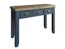 ASC Hudson Oak and Blue 3 Drawer Dressing Table