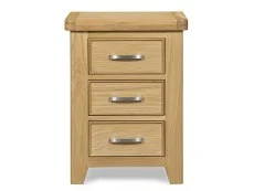 ASC ASC Selkirk 3 Drawer Oak Wooden Small Bedside Table (Assembled)